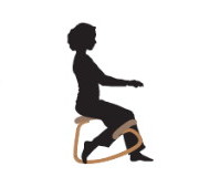 diverse posture su una sedia ergonomica